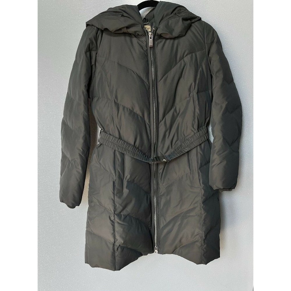 Down‎ Puffer Coat Womens Black Hood Winter Long Jacket M Minimal Hipster City